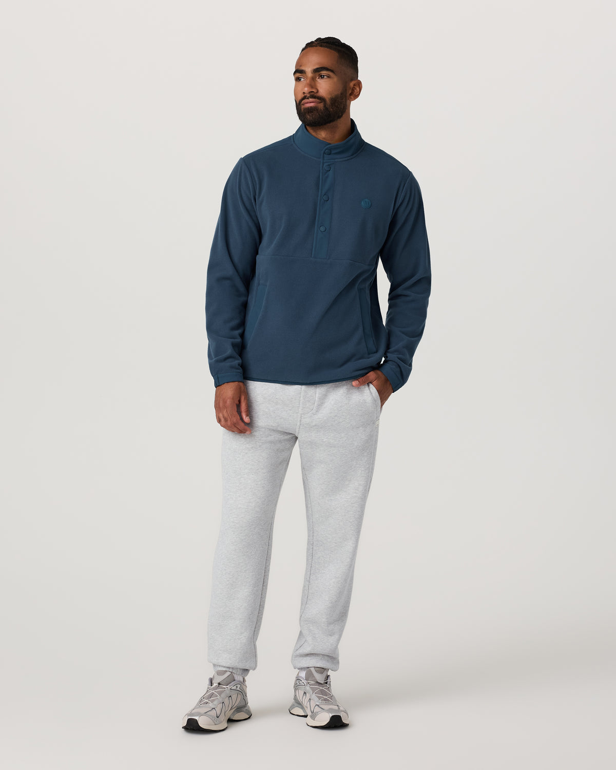 Aspen 1/2 Snap Men's Ocean Blue Mock-Neck Pullover | Vuori online - US 3532