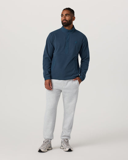 Aspen 1/2 Snap Men's Ocean Blue Mock-Neck Pullover | Vuori online - US 3532