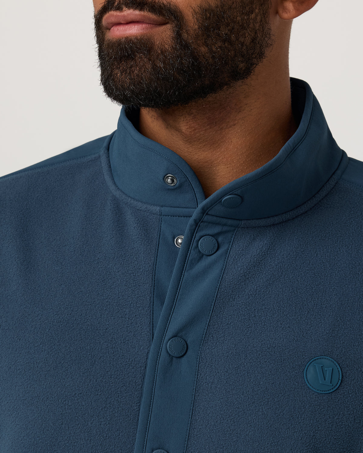 Aspen 1/2 Snap Men's Ocean Blue Mock-Neck Pullover | Vuori online - US 3532