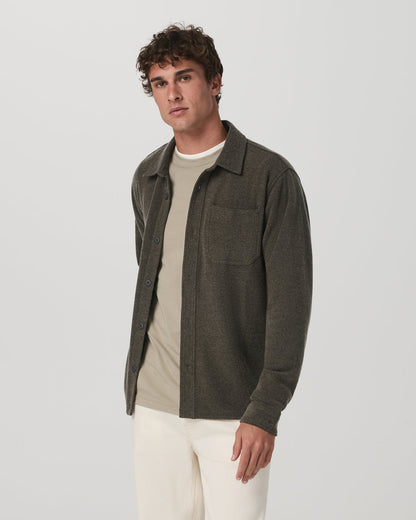 Beach Fleece Shirt Jacket Dark Oregano Heather Jacket | Vuori outlet - US 5499