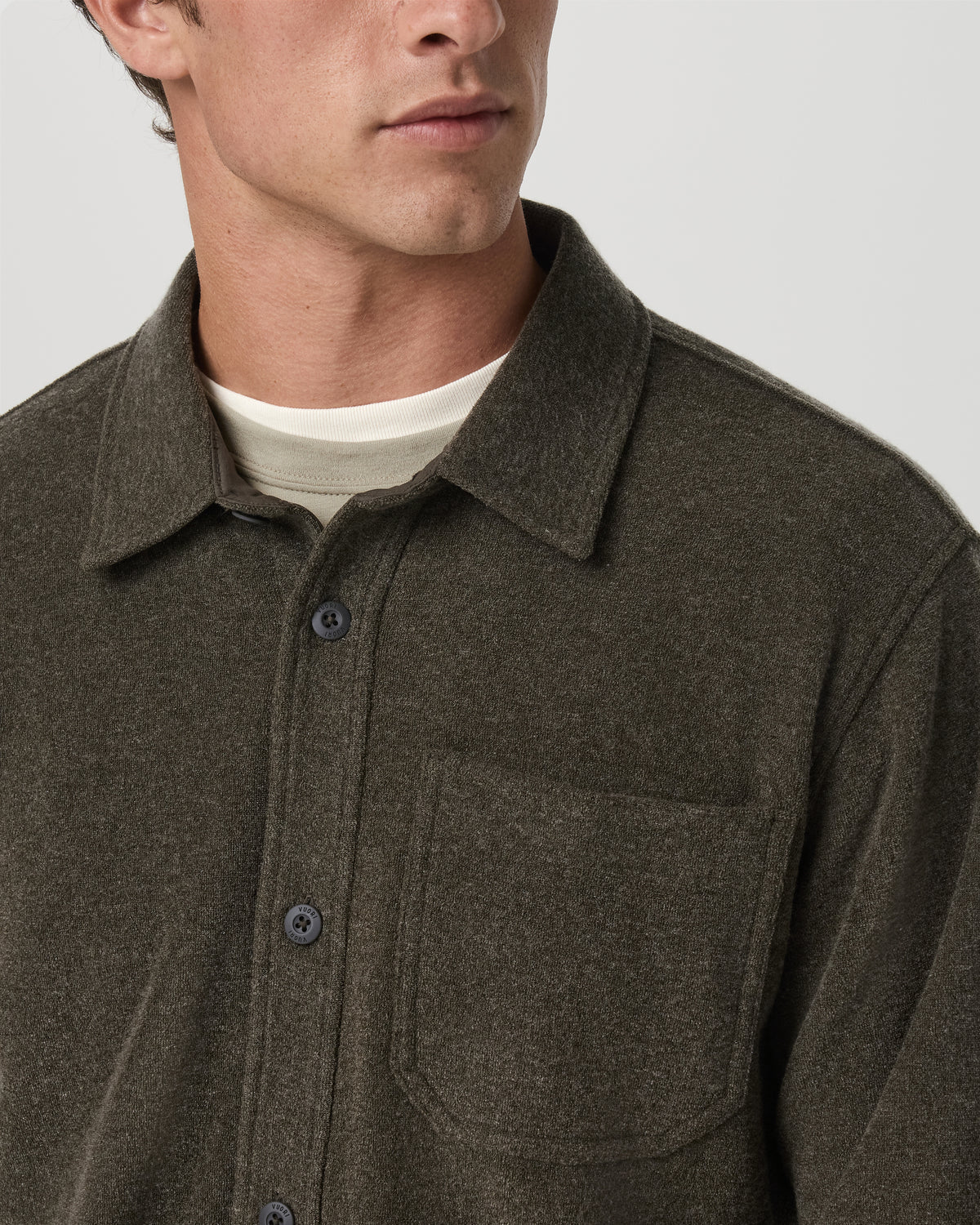 Beach Fleece Shirt Jacket Dark Oregano Heather Jacket | Vuori outlet - US 5499