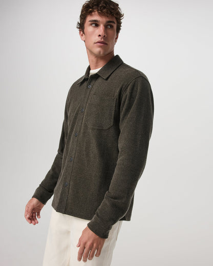 Beach Fleece Shirt Jacket Dark Oregano Heather Jacket | Vuori outlet - US 5499