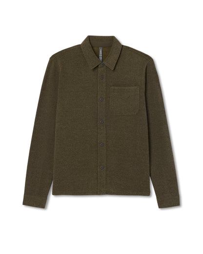 Beach Fleece Shirt Jacket Dark Oregano Heather Jacket | Vuori outlet - US 5499
