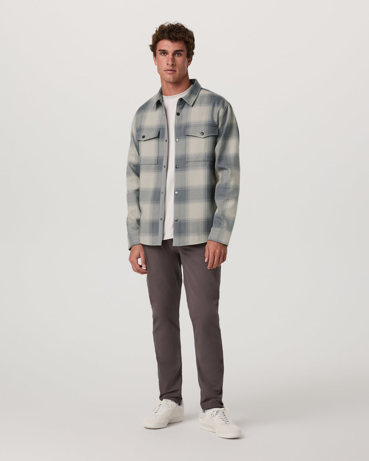 Range Shirt Jacket 2.0 Men's Mushroom Plaid Jacket | Vuori onsale - US 7762