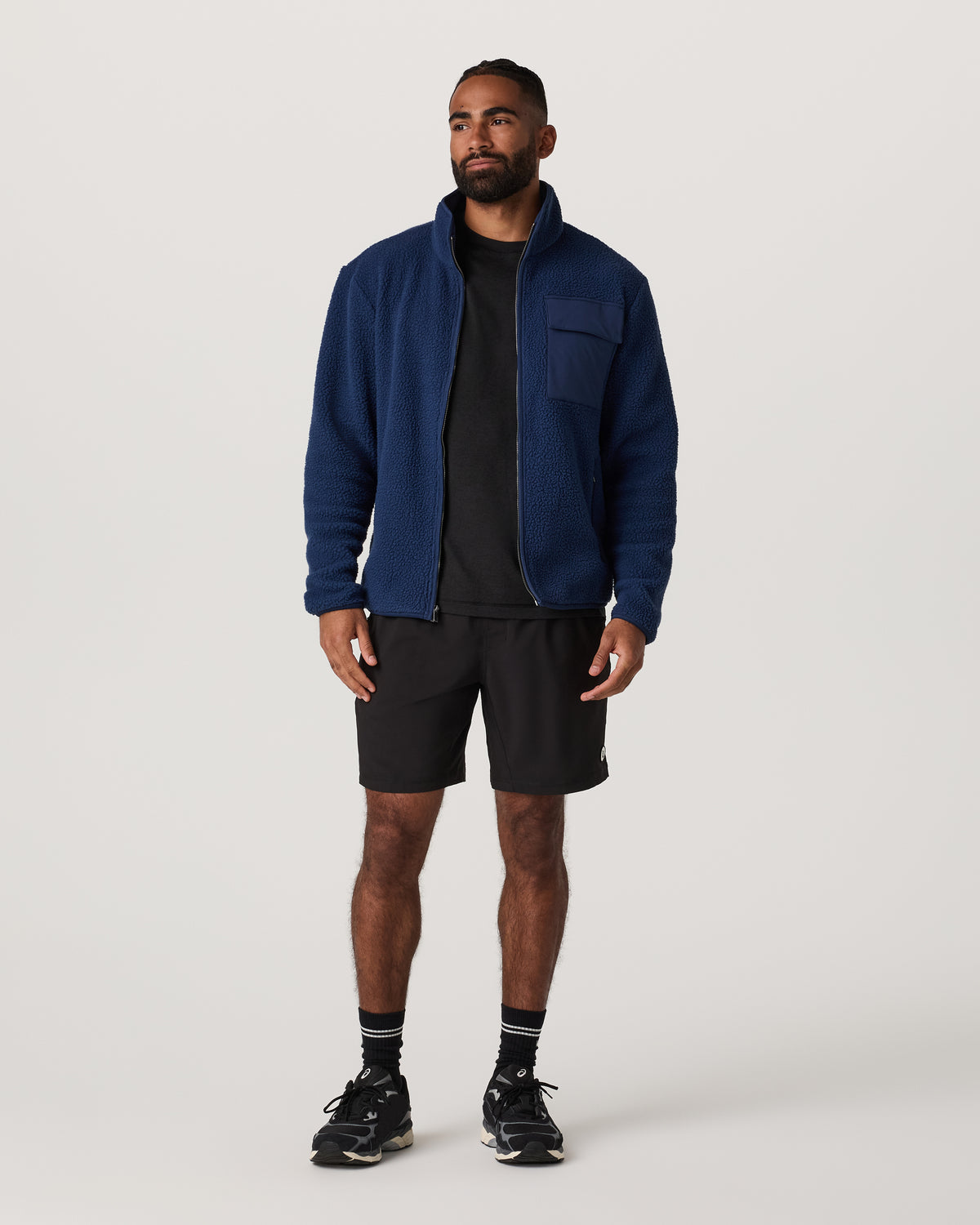 Alpine Fleece Full Zip Men's Blue Coast Mock Neck Jacket | Vuori for sale - US 6574