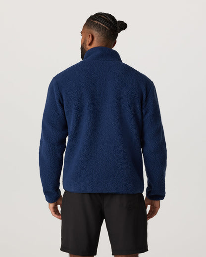 Alpine Fleece Full Zip Men's Blue Coast Mock Neck Jacket | Vuori for sale - US 6574