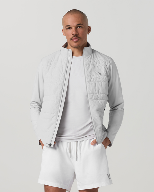 Sunday Insulated Hybrid Jacket Men's Frost Grey Jacket | Vuori discount - US 7184