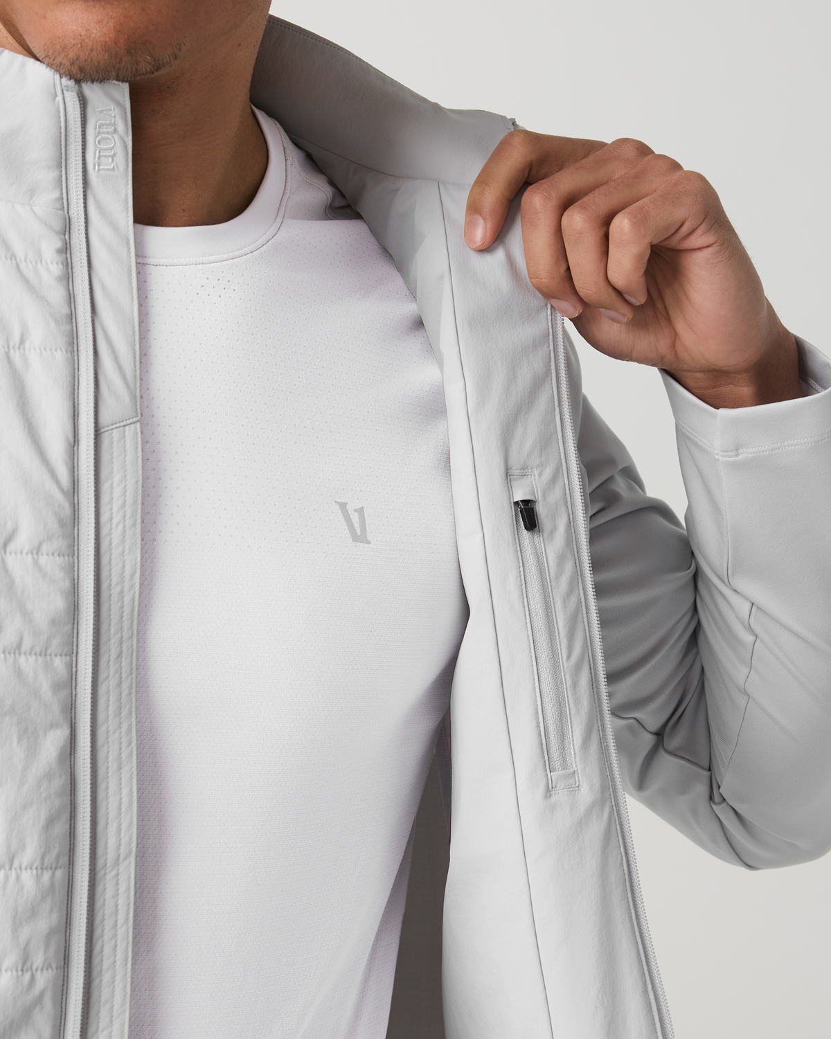 Sunday Insulated Hybrid Jacket Men's Frost Grey Jacket | Vuori discount - US 7184