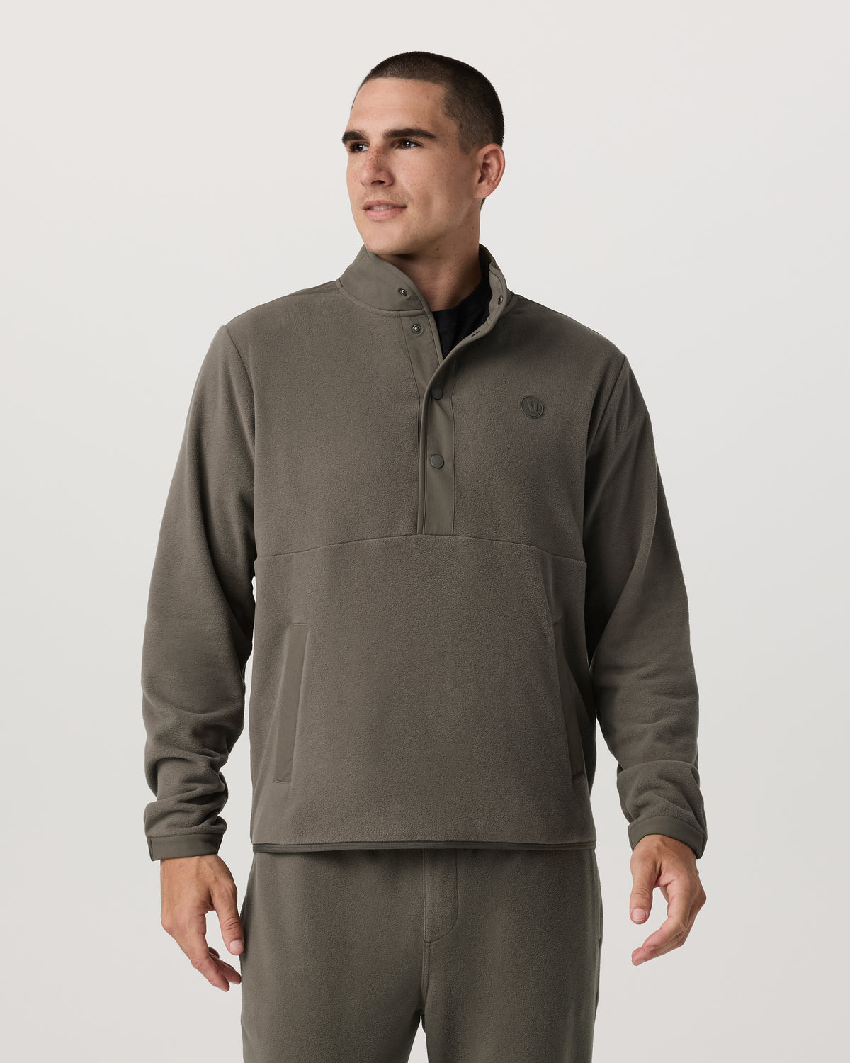 Aspen 1/2 Snap Men's Fleece Mock-Neck Pullover in Root | Vuori sale - US 2000