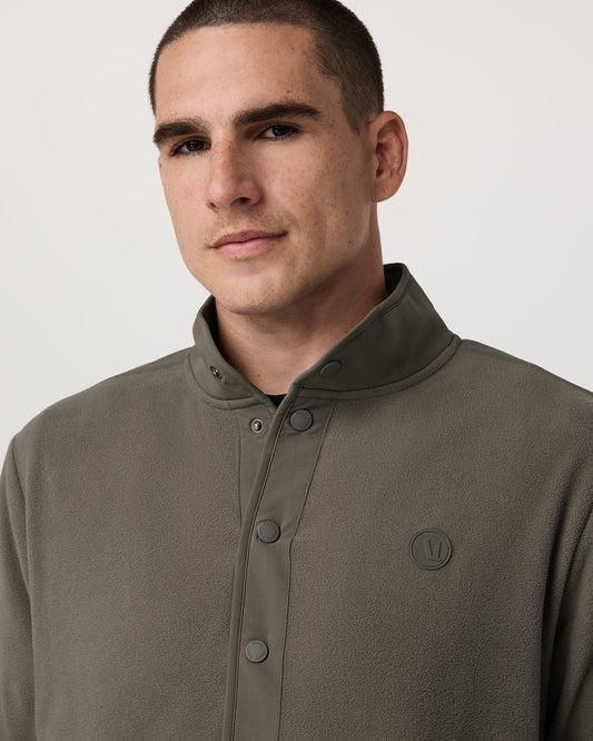 Aspen 1/2 Snap Men's Fleece Mock-Neck Pullover in Root | Vuori sale - US 2000