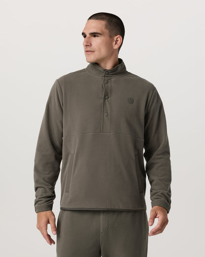 Aspen 1/2 Snap Men's Fleece Mock-Neck Pullover in Root | Vuori sale - US 2000