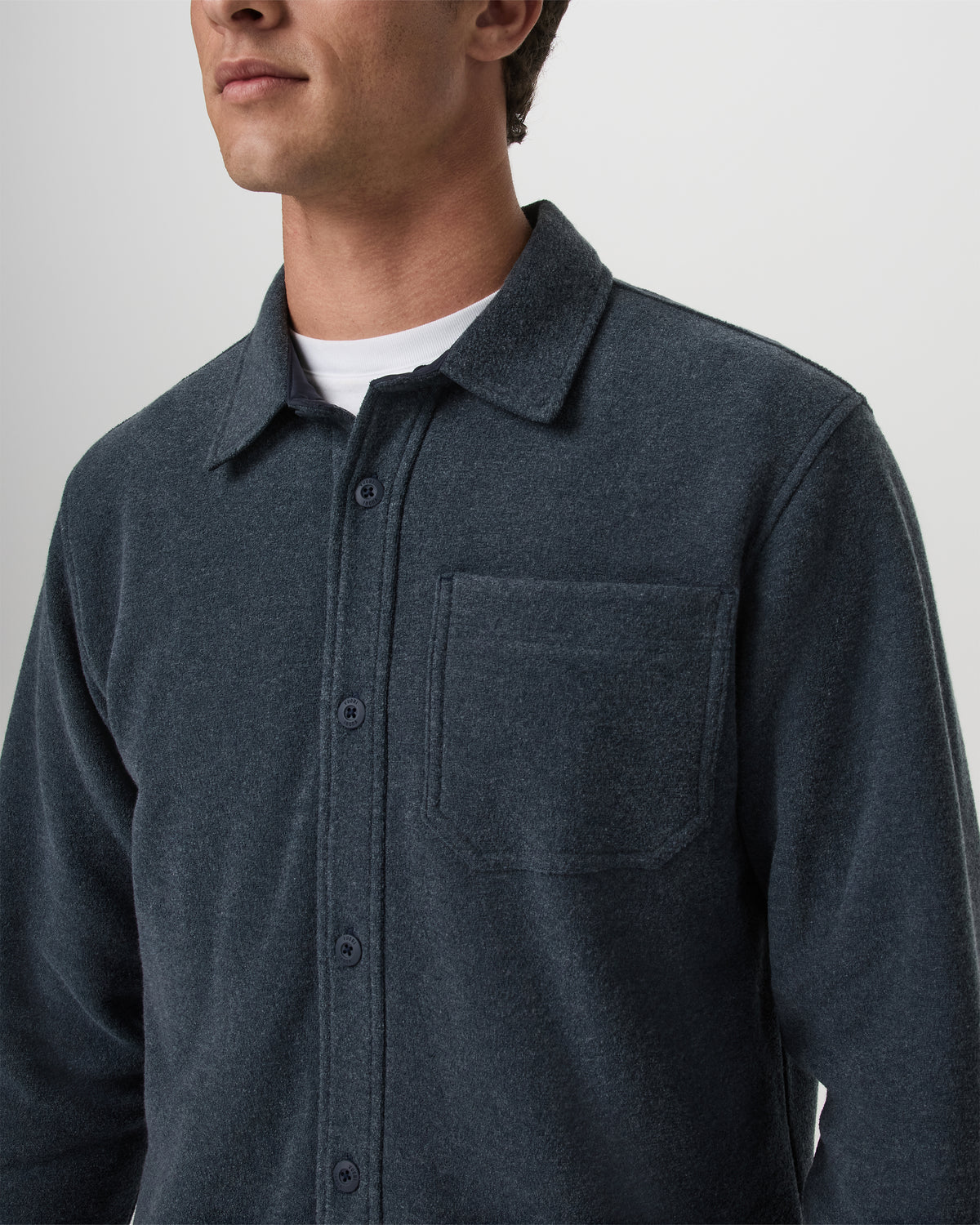 Beach Fleece Shirt Jacket Men's Ink Heather Jacket | Vuori onsale - US 3976