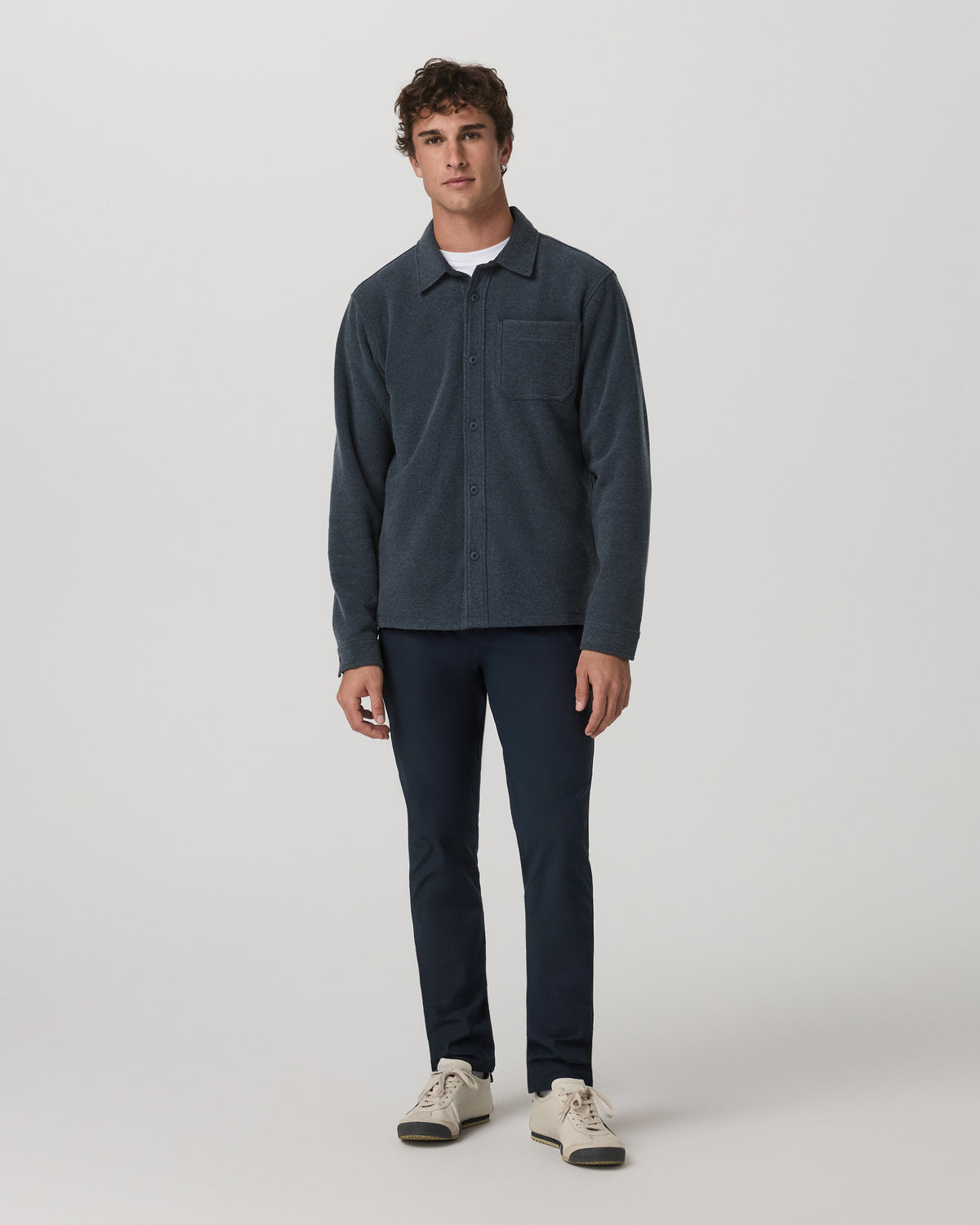 Beach Fleece Shirt Jacket Men's Ink Heather Jacket | Vuori onsale - US 3976