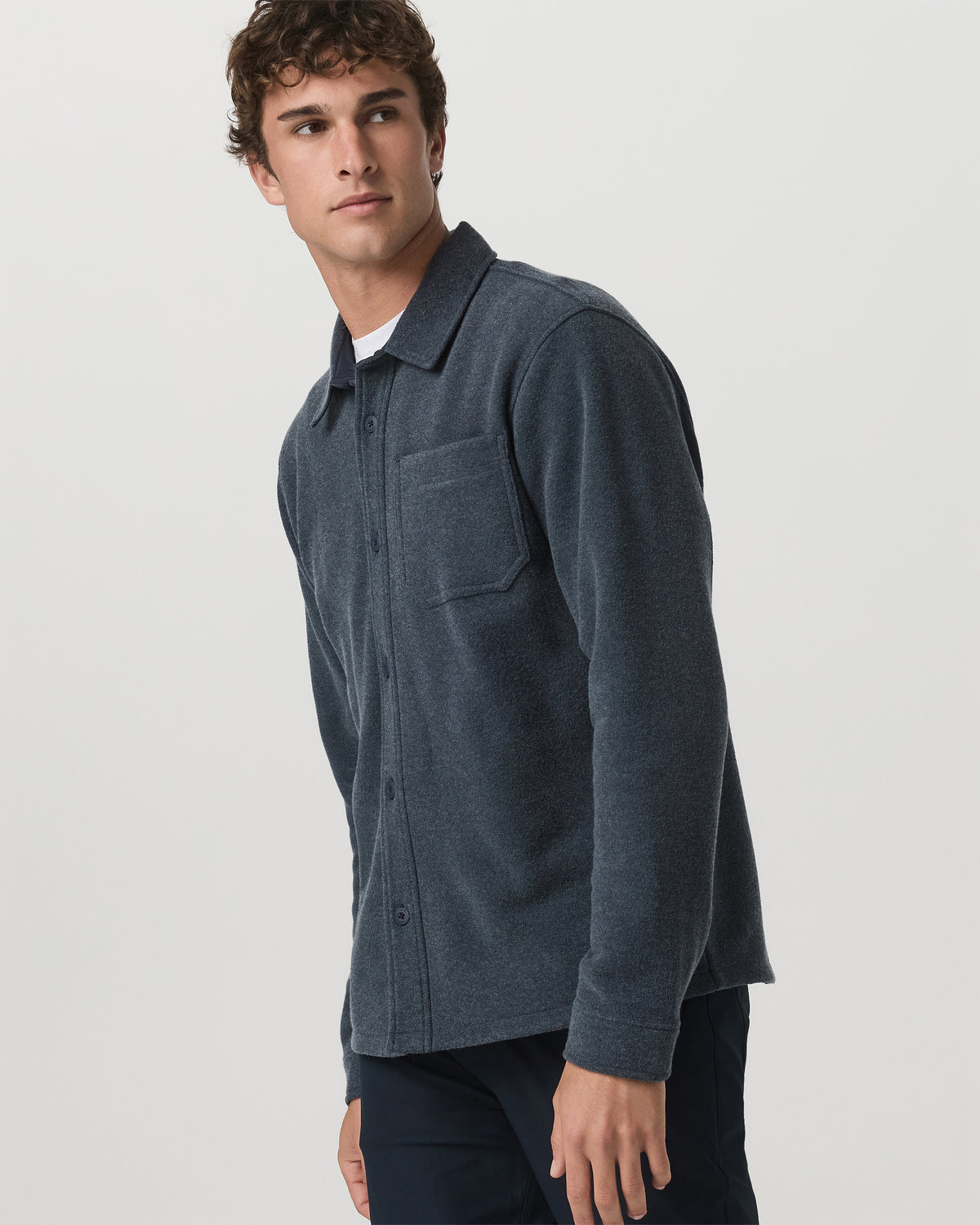 Beach Fleece Shirt Jacket Men's Ink Heather Jacket | Vuori onsale - US 3976