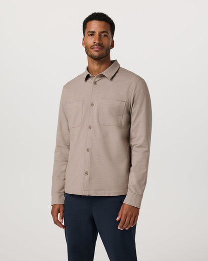 Coronado Shirt Jacket Men's Pumice Heather Shirt Jacket | Vuori for sale - US 8171