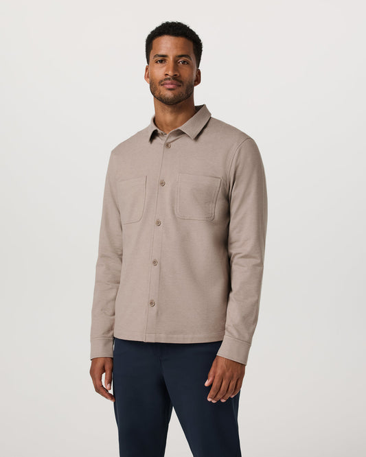 Coronado Shirt Jacket Men's Pumice Heather Shirt Jacket | Vuori for sale - US 8171