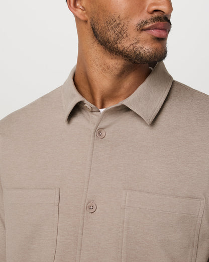 Coronado Shirt Jacket Men's Pumice Heather Shirt Jacket | Vuori for sale - US 8171