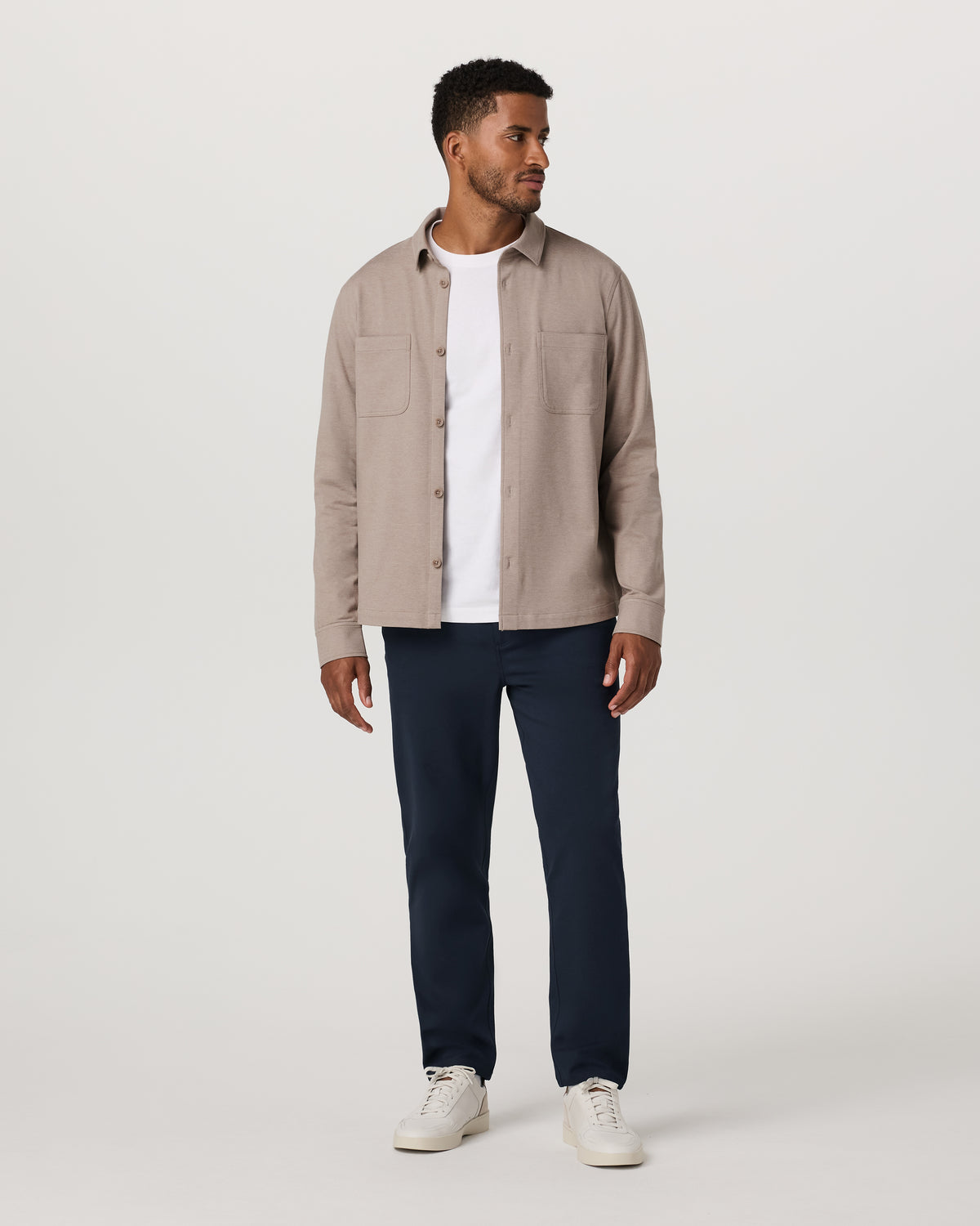 Coronado Shirt Jacket Men's Pumice Heather Shirt Jacket | Vuori for sale - US 8171