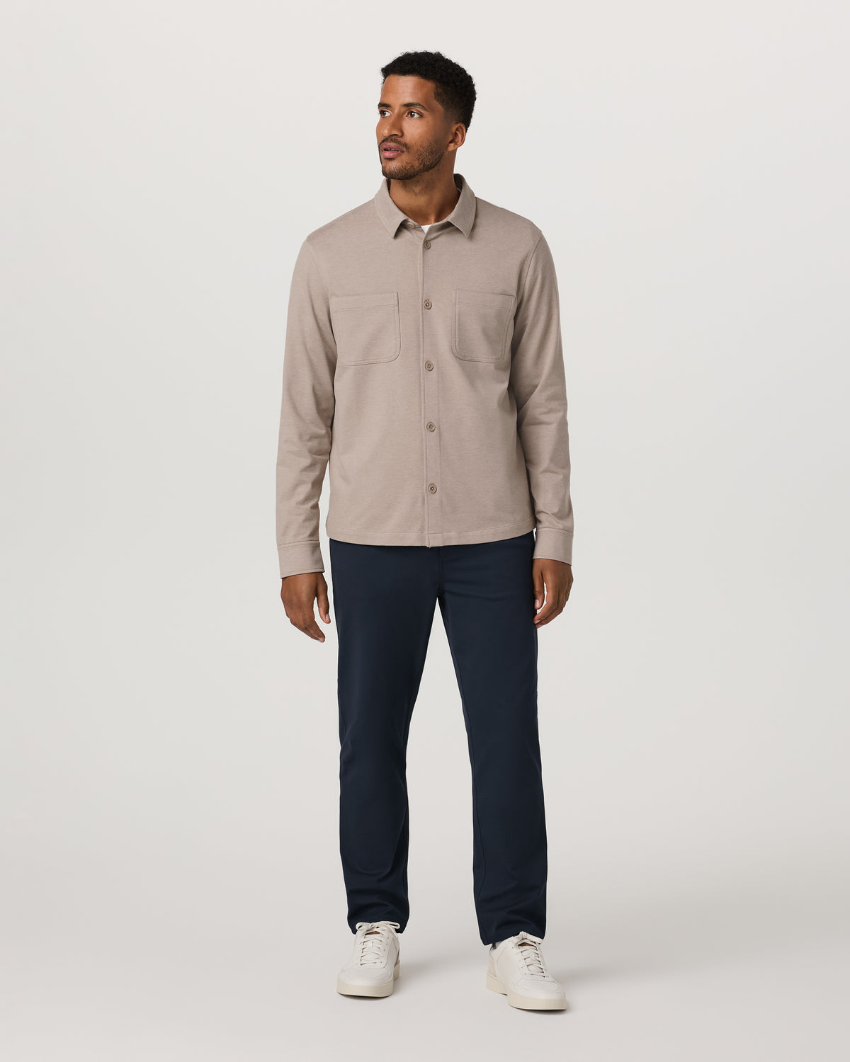 Coronado Shirt Jacket Men's Pumice Heather Shirt Jacket | Vuori for sale - US 8171