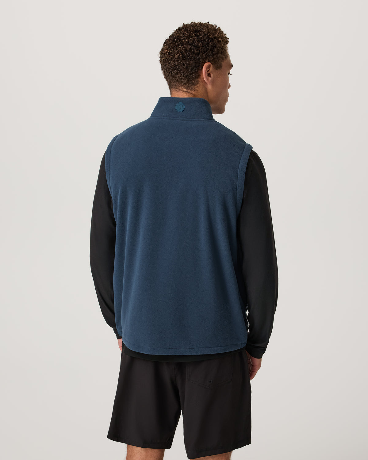 Aspen Vest Men's Ocean Blue Zip-Up Fleece Vest | Vuori discount - US 3983