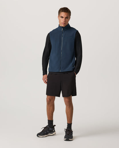 Aspen Vest Men's Ocean Blue Zip-Up Fleece Vest | Vuori discount - US 3983
