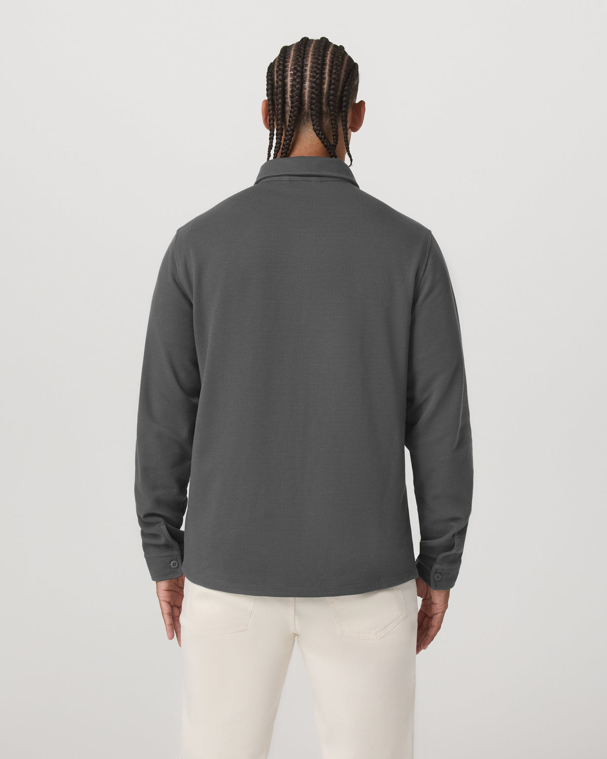 Waffle Shirt Jacket Men's Versatile Dark Pewter Jacket | Vuori outlet - US 2754