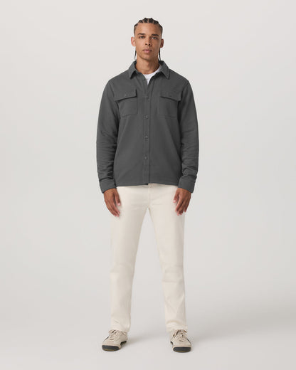 Waffle Shirt Jacket Men's Versatile Dark Pewter Jacket | Vuori outlet - US 2754