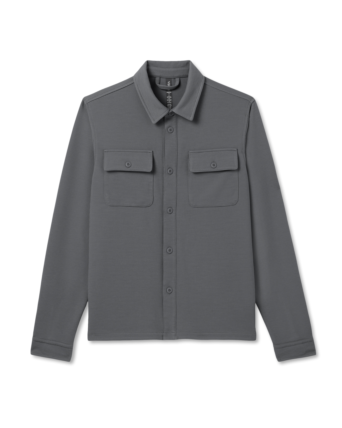 Waffle Shirt Jacket Men's Versatile Dark Pewter Jacket | Vuori outlet - US 2754