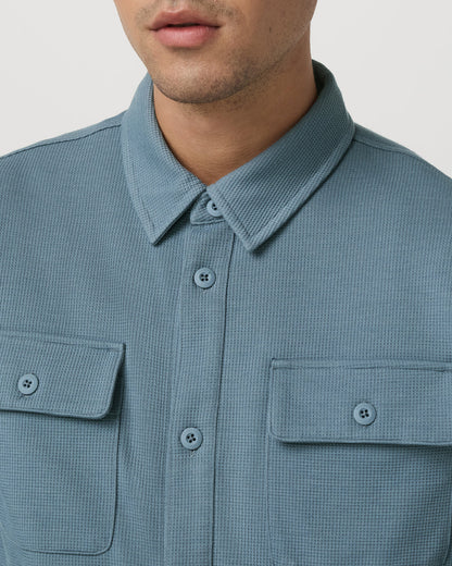 Waffle Shirt Jacket Versatile Men's Abyss Shirt Jacket | Vuori for sale - US 1393