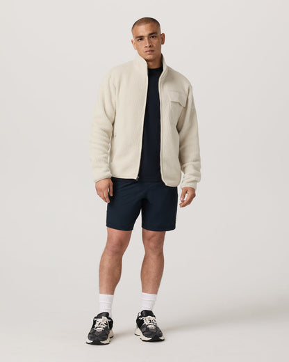 Alpine Fleece Full Zip Men's Bone Mock Neck Jacket | Vuori outlet - US 5799
