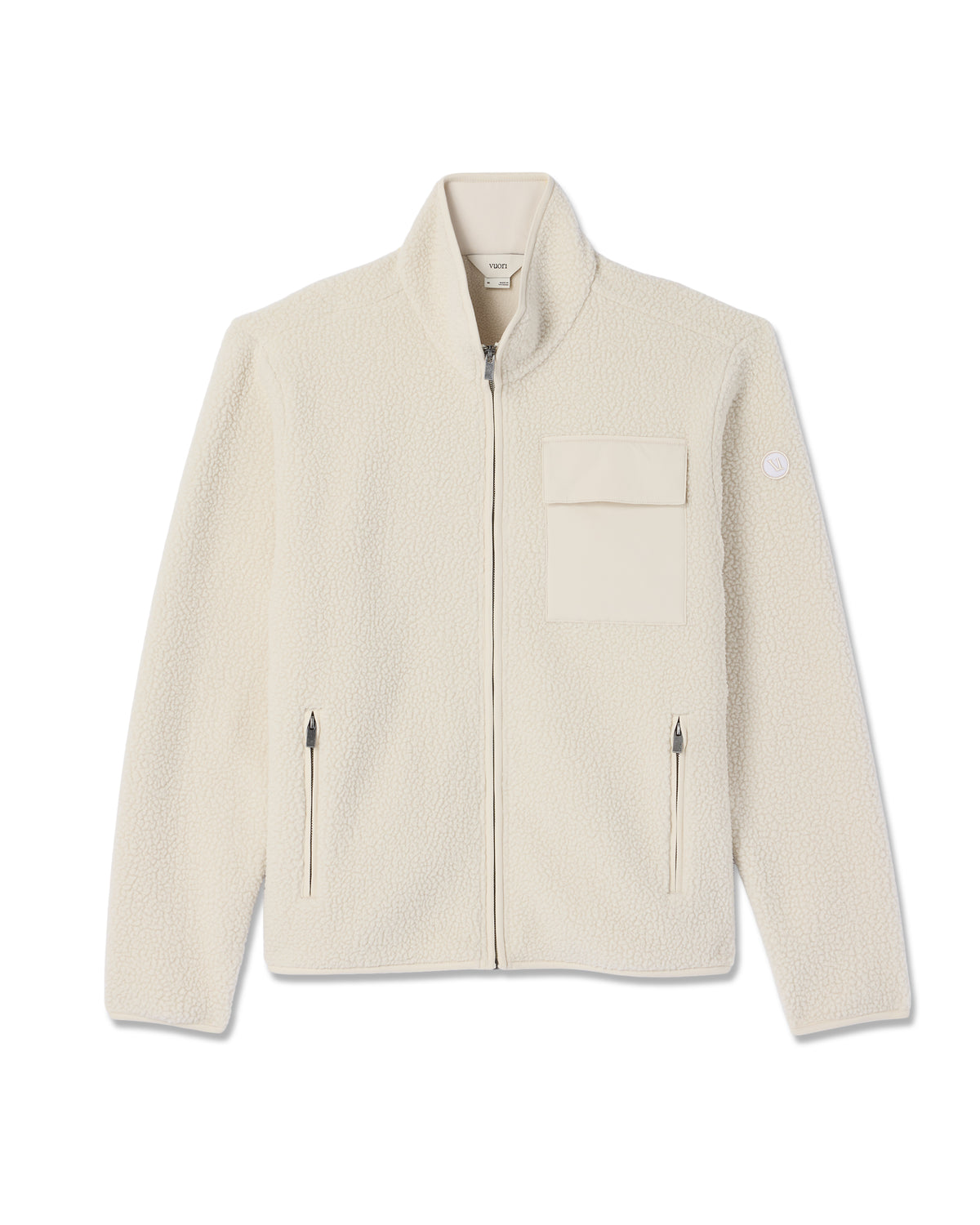 Alpine Fleece Full Zip Men's Bone Mock Neck Jacket | Vuori outlet - US 5799