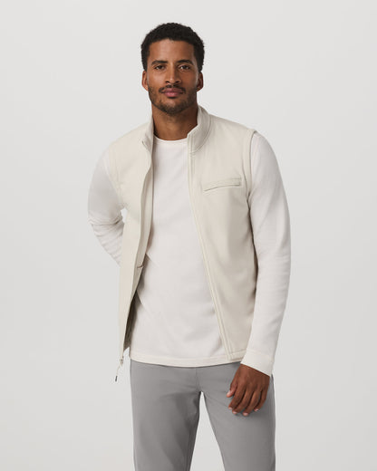 Aspen Vest Men's Mushroom Zip-Up Fleece Vest | Vuori shop - US 6942