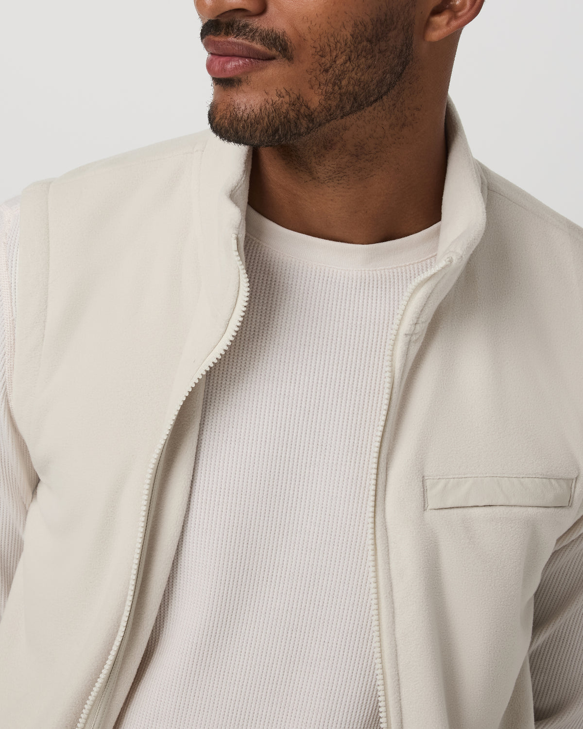 Aspen Vest Men's Mushroom Zip-Up Fleece Vest | Vuori shop - US 6942