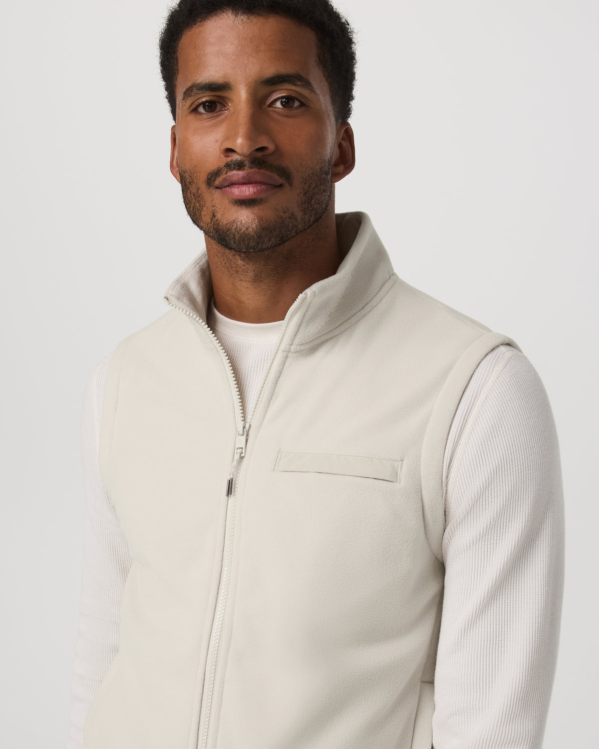 Aspen Vest Men's Mushroom Zip-Up Fleece Vest | Vuori shop - US 6942