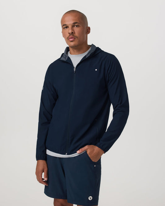 Outdoor Trainer Shell Men's Lightweight Full-Zip Ink Jacket | Vuori for sale - US 4790
