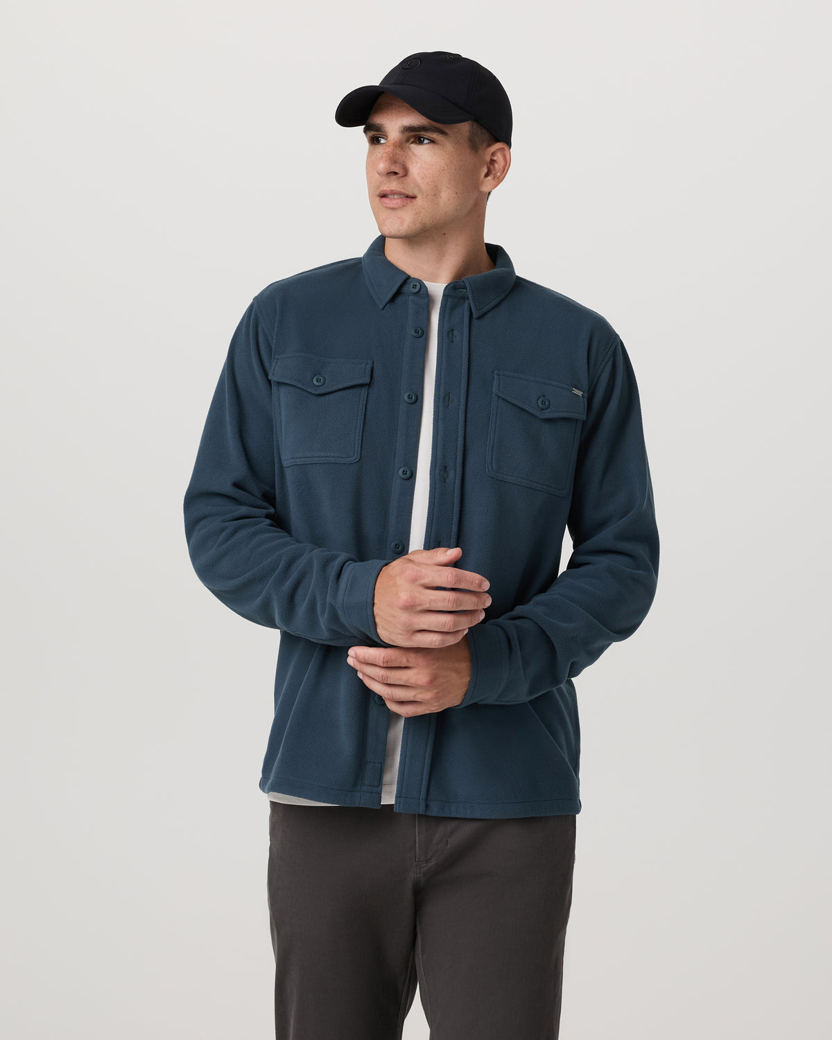 Aspen Shirt Jacket Men's Ocean Blue Fleece Shirt Jacket | Vuori online - US 7467