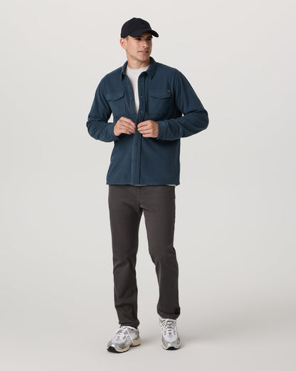 Aspen Shirt Jacket Men's Ocean Blue Fleece Shirt Jacket | Vuori online - US 7467