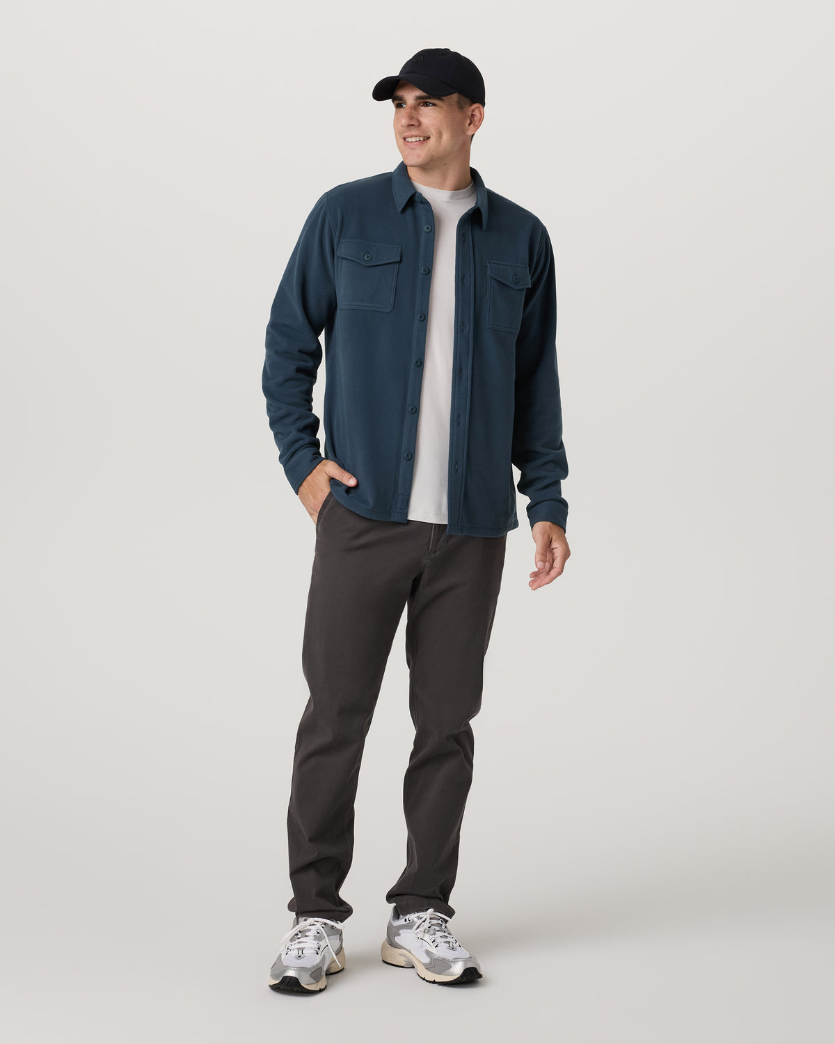 Aspen Shirt Jacket Men's Ocean Blue Fleece Shirt Jacket | Vuori online - US 7467