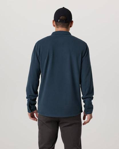 Aspen Shirt Jacket Men's Ocean Blue Fleece Shirt Jacket | Vuori online - US 7467