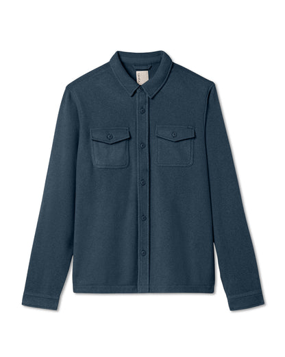 Aspen Shirt Jacket Men's Ocean Blue Fleece Shirt Jacket | Vuori online - US 7467