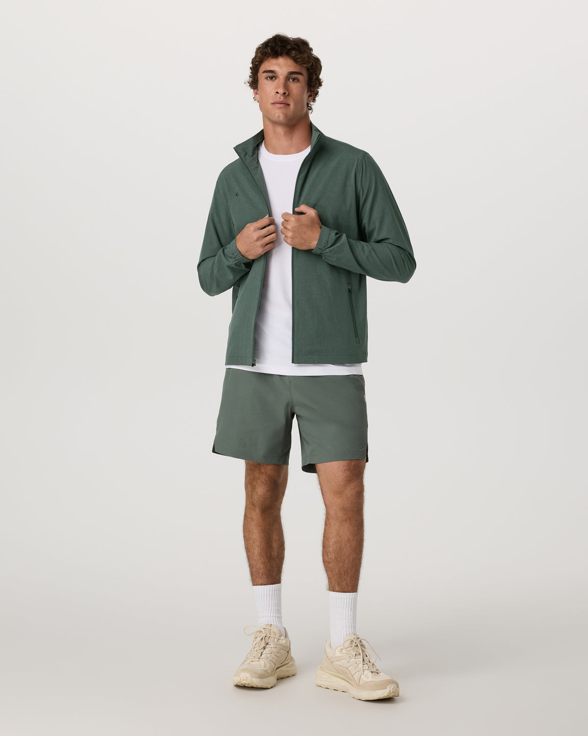 Venture Track Jacket Men's Agate Green Workout Jacket | Vuori discount - US 1850