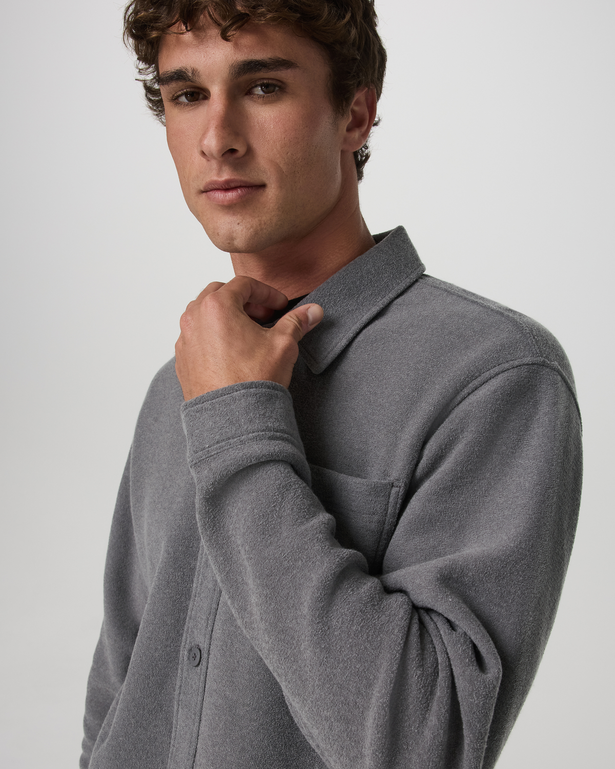Beach Fleece Shirt Jacket Men's Pinecone Heather Jacket | Vuori outlet - US 6029