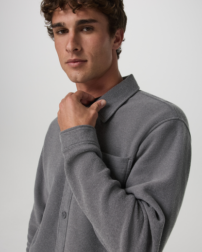 Beach Fleece Shirt Jacket Men's Pinecone Heather Jacket | Vuori outlet - US 6029
