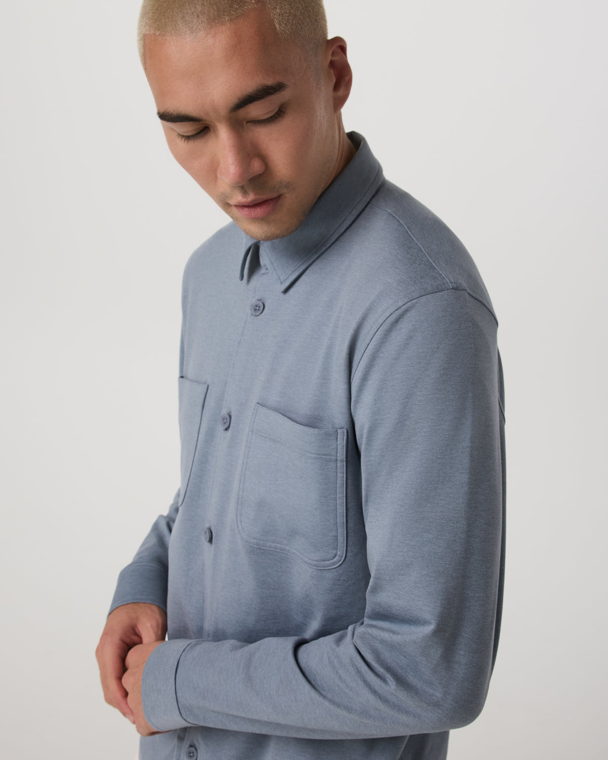 Coronado Shirt Jacket Men's Slate Blue Heather Jacket | Vuori onsale - US 8986