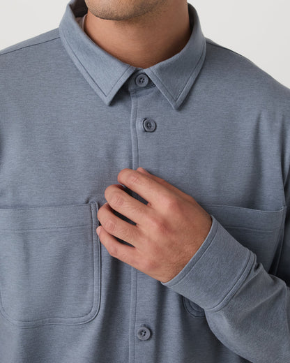 Coronado Shirt Jacket Men's Slate Blue Heather Jacket | Vuori onsale - US 8986
