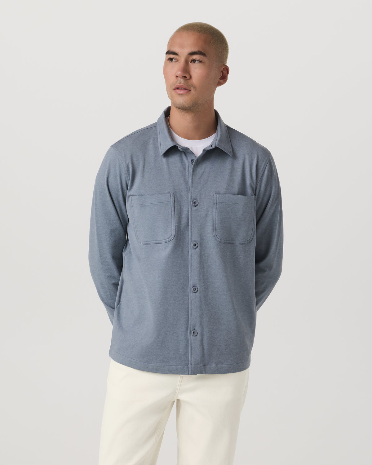 Coronado Shirt Jacket Men's Slate Blue Heather Jacket | Vuori onsale - US 8986