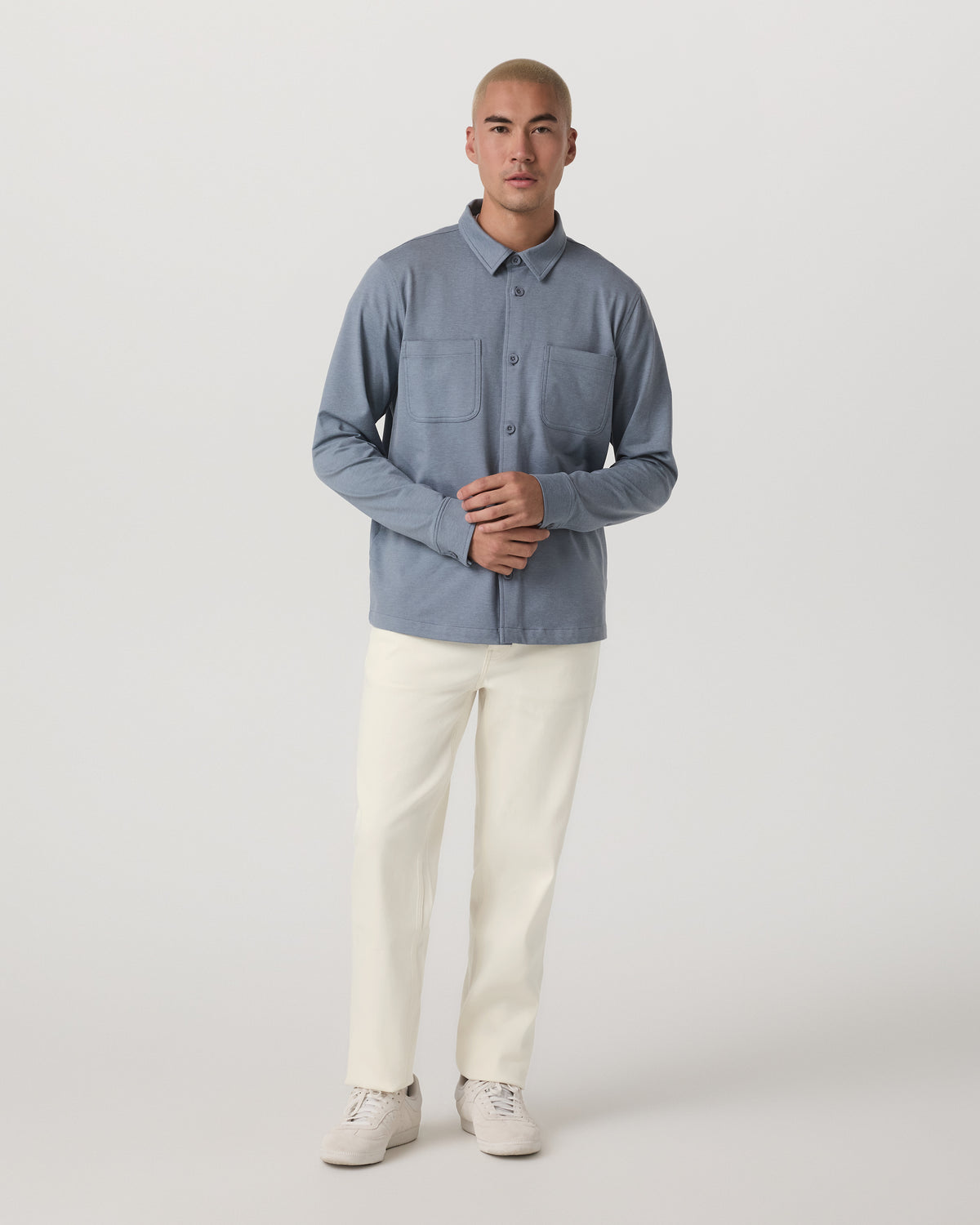 Coronado Shirt Jacket Men's Slate Blue Heather Jacket | Vuori onsale - US 8986