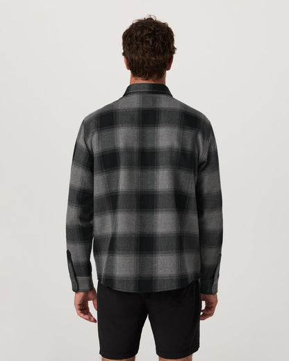 Range Shirt Jacket 2.0 Men's Dark Pewter Plaid Jacket | Vuori online - US 7947