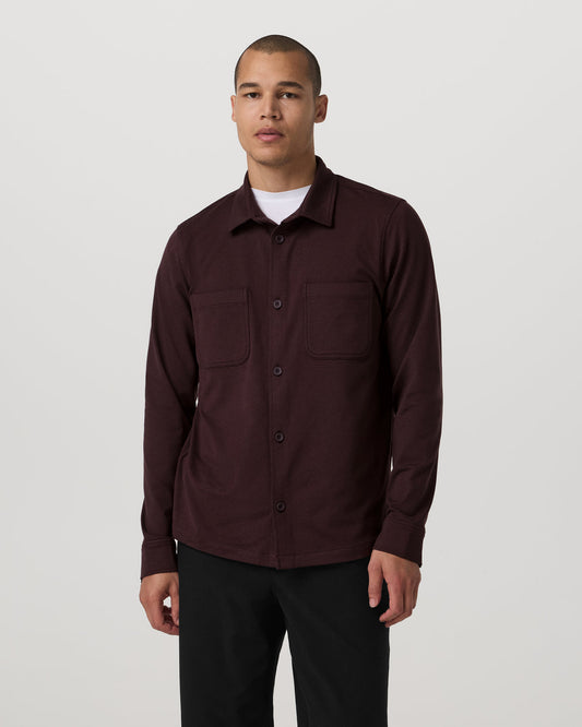 Coronado Shirt Jacket Men's Mahogany Heather Jacket | Vuori outlet - US 1750