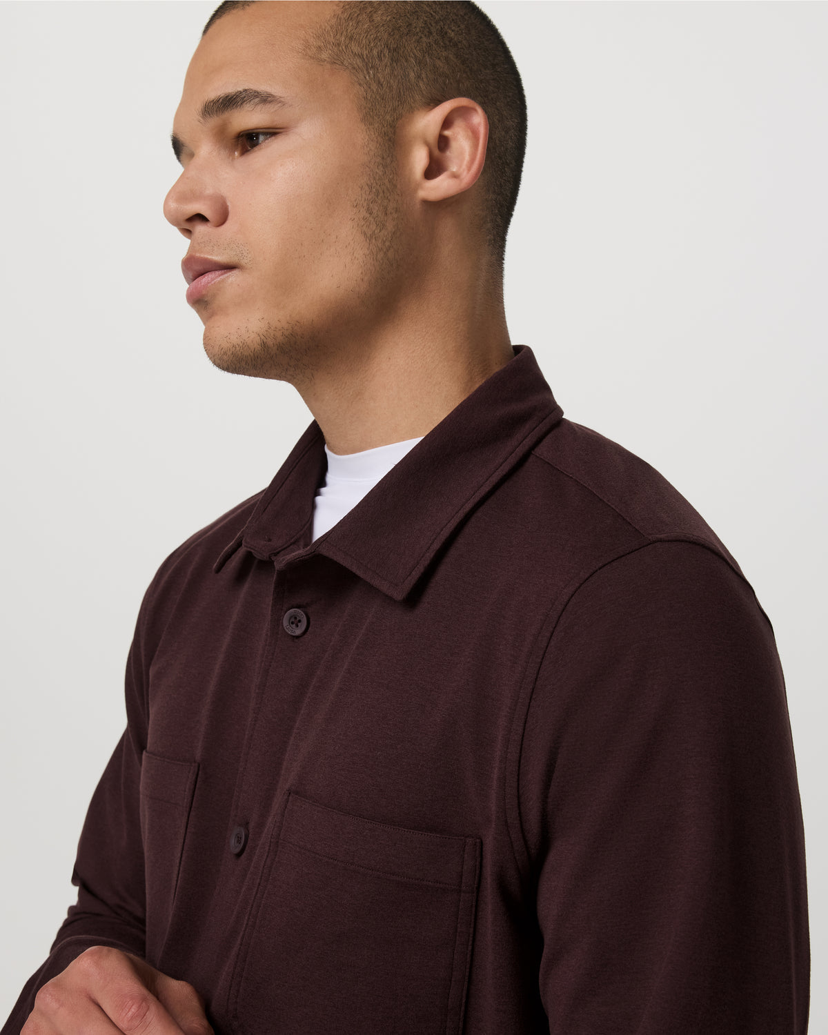Coronado Shirt Jacket Men's Mahogany Heather Jacket | Vuori outlet - US 1750